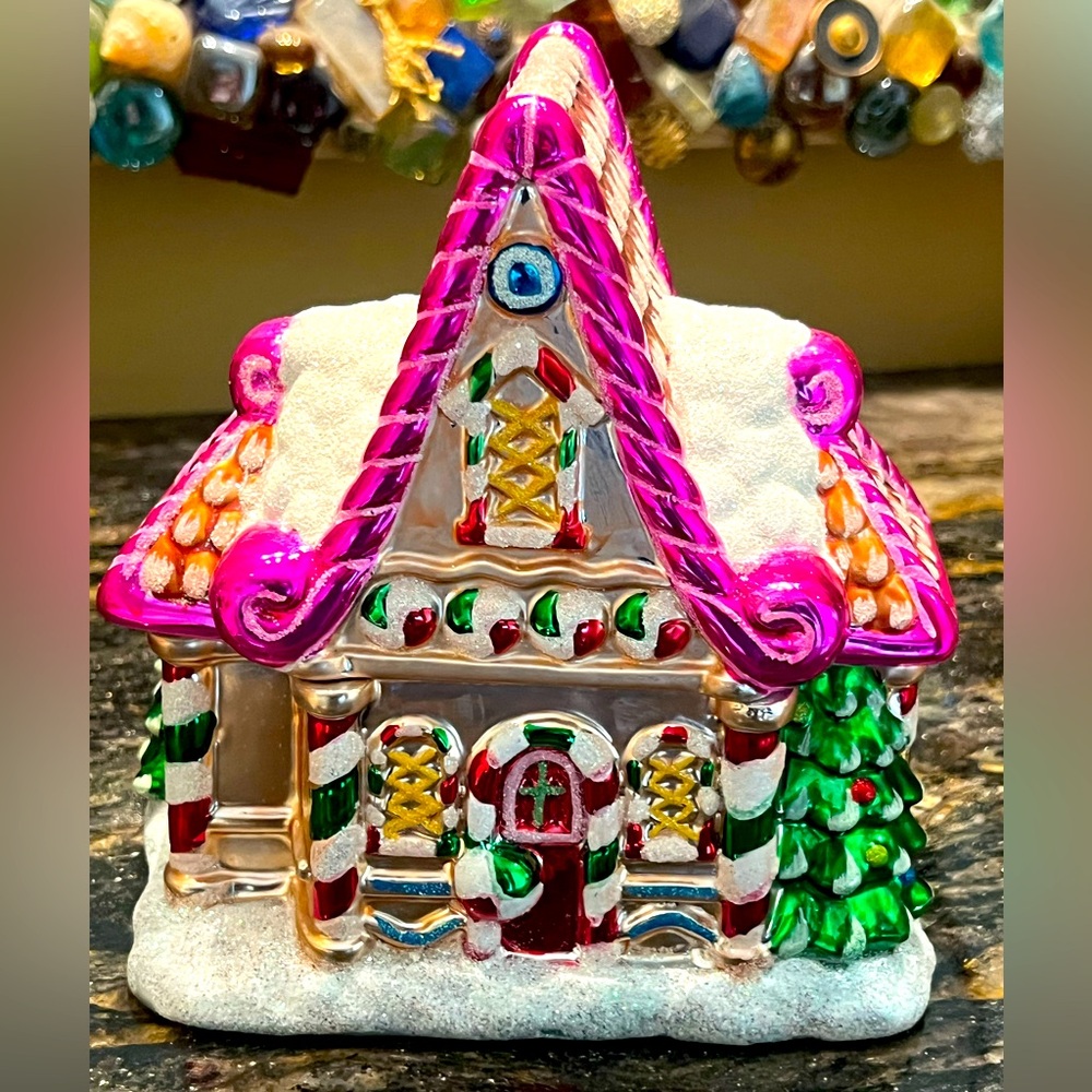 HTF Christopher Radko 2005 🏠 Gingerbread House ❤️💓 Candyland Cookie Jar